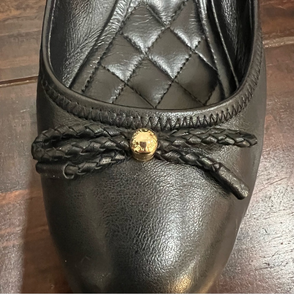 Cole Haan Tali Grand Black Leather Wedges
